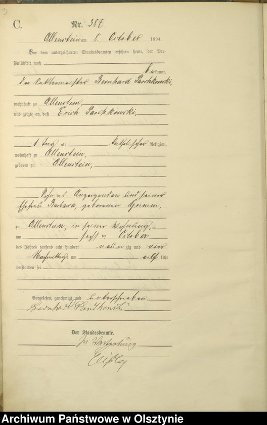 image.from.unit.number "Sterbe-Haupt-Register Tom II,Nr 386 - 494"