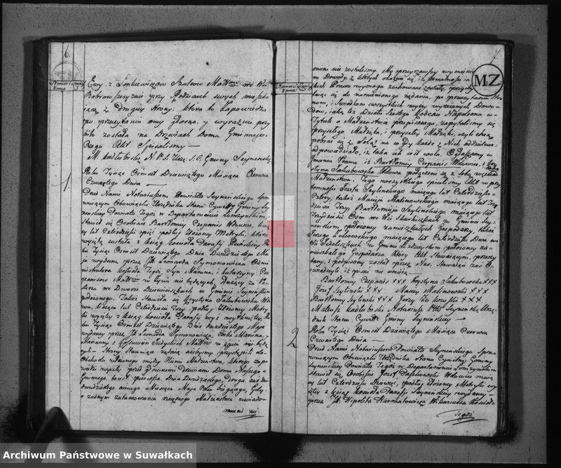Obraz 6 z jednostki "Akta małżeństwa gminy seyneńskiey od 1-go maja 1809"