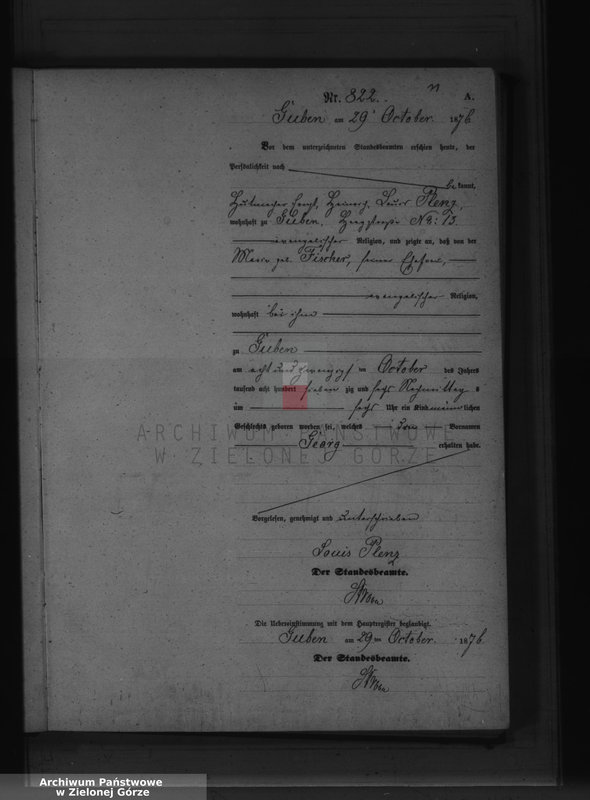 image.from.unit.number "Geburts-Neben-Register, Band III von No 812 bis No 980"