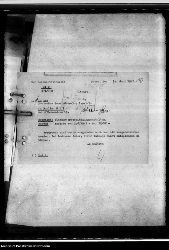 Obraz 14 z jednostki "Tierkörperbeseitigungsanstalten. Fleischmehlfabriken. Silberfuchsfarme"