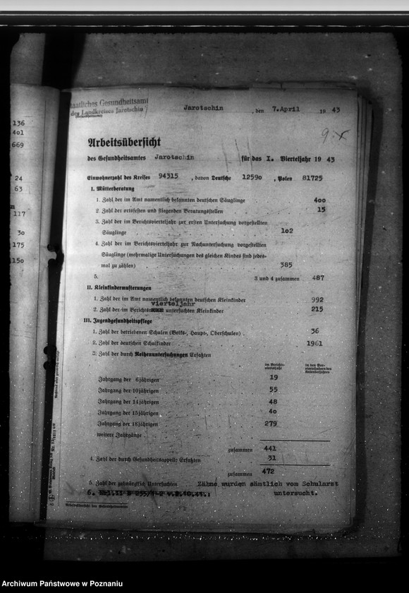 Obraz 13 z jednostki "Arbeitsübersichten der Gesundheitsämter"