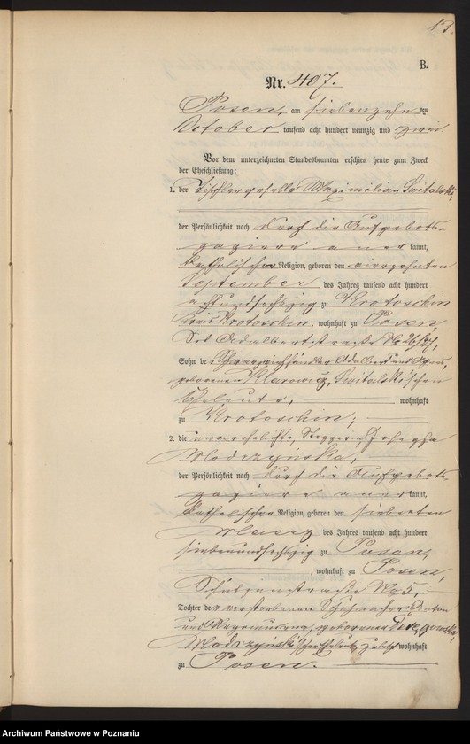 Obraz 16 z jednostki "Księga małżeństw t. III"