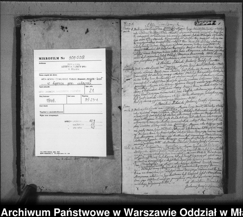 image.from.unit.number "Akta urodzeń, małżeństw i zgonów"