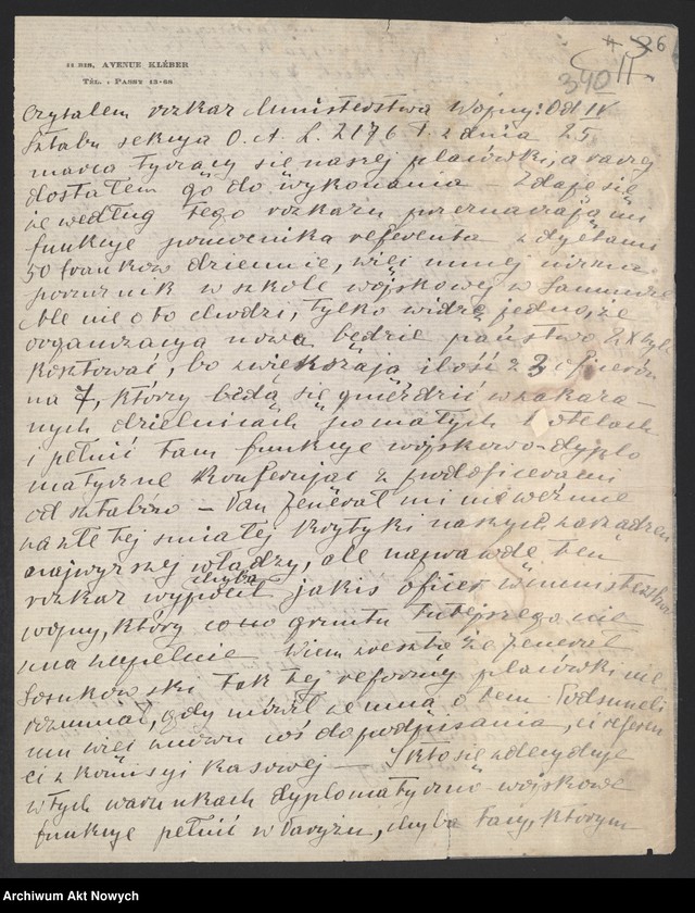 image.from.unit.number "Działalność Władysława Sikorskiego jako szefa Sztabu Generalnego WP. Sprawa uposażeń oficerów. Współpraca z francuskim dowództwem wojskowym. Stosunki dyplomatyczne między Polską a Rosją Radziecką. Raport, korespondencja."