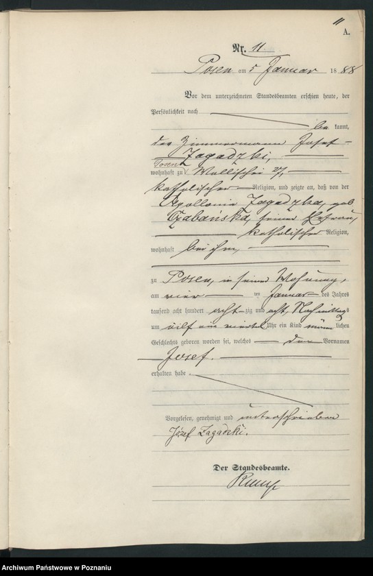 Obraz 14 z jednostki "Księga urodzeń t. I"