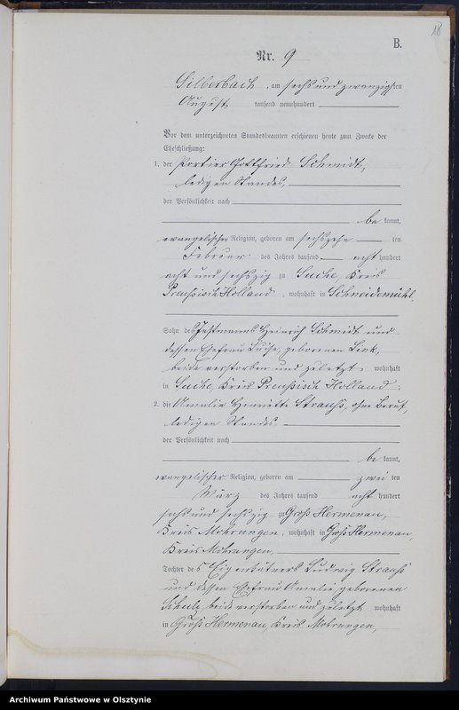 Obraz 20 z jednostki "Heiraths-Neben-Register Nr 1 - 17"