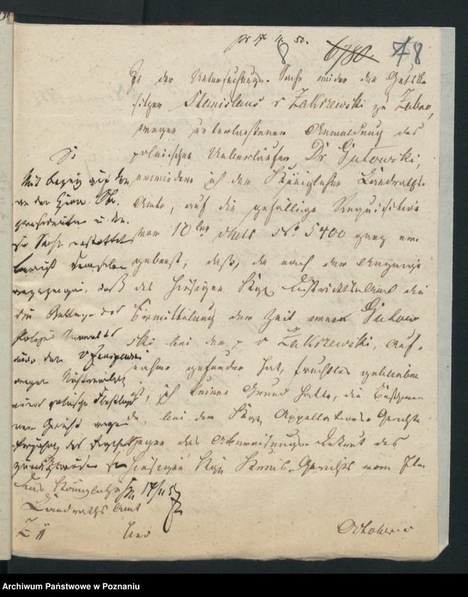 Obraz 11 z jednostki "A. betr. Franz Cramer, stud. theol. et phil. aus Posen zeitweilig beim Gutsbesitzer Xaver von Zakrzewski in Ciechowo"