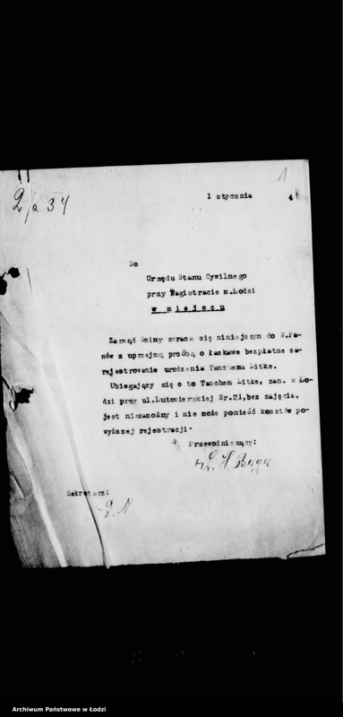 Obraz 5 z jednostki "Urząd Stanu Cywilnego"