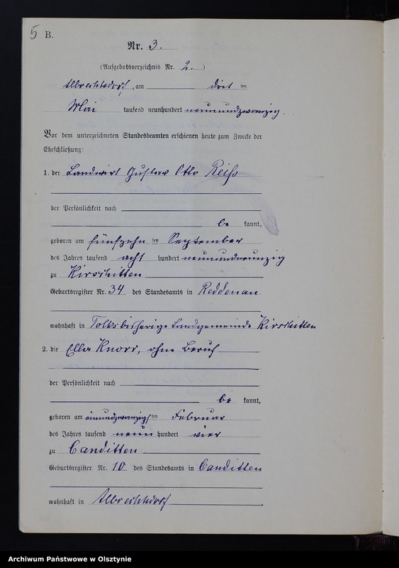 image.from.unit.number "Heiraths-Neben-Register Nr 1 - 9 [ Księga małżeństw - wtóropis ]"