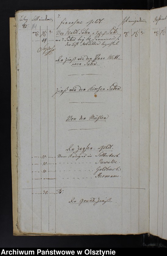 image.from.unit.number "Jahr Kirchen Rechnung der Silberbachschen Kirchen aller Einnahme und Ausgabe wie auch Bau-Rechnung"