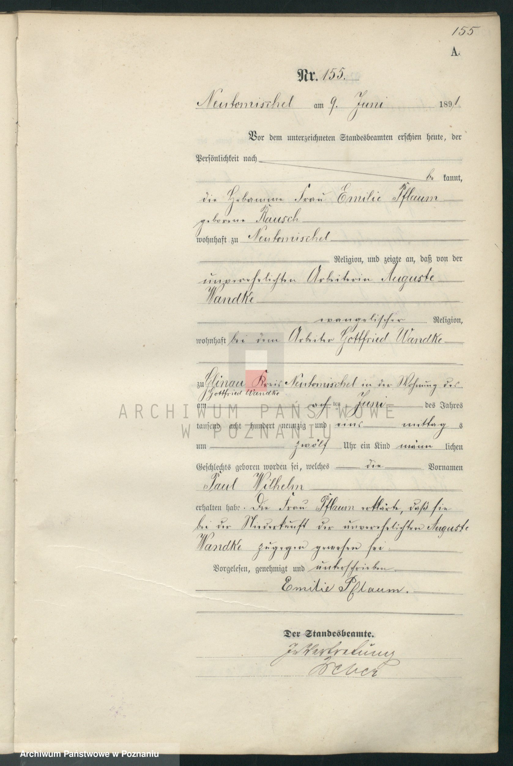 Skan z jednostki: Księga urodzeń