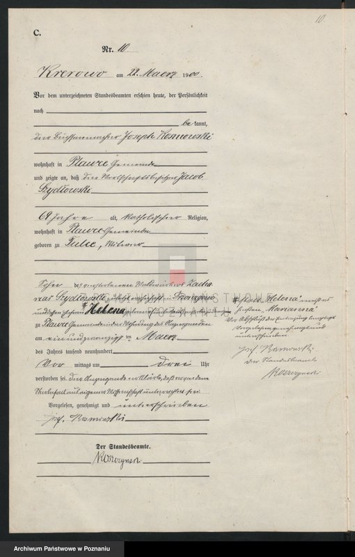 Obraz 13 z jednostki "Sterbe-Haupt-Register"