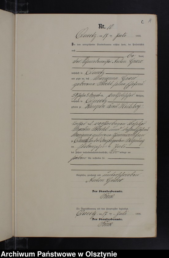 image.from.unit.number "Sterbe-Neben-Register Nr.1-21"
