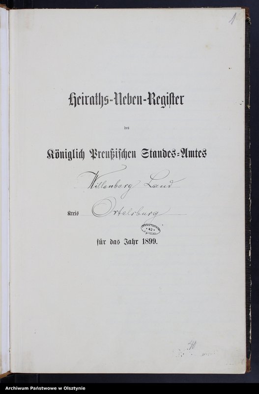 Obraz 3 z jednostki "Heiraths-Neben-Register Nr 1 - 50"