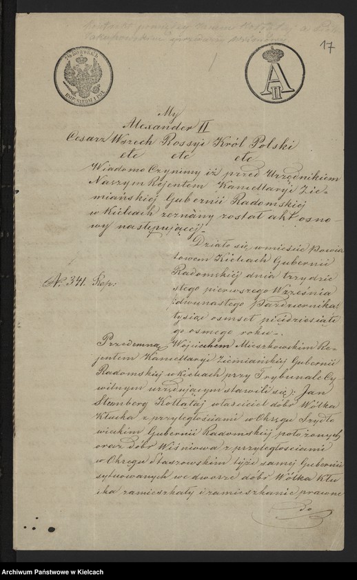 image.from.unit.number "Wiśniowa. Kupno tychże dóbr"