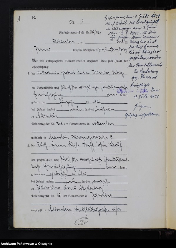 image.from.unit.number "Heirats-Neben-Register Nr 1 - 62"