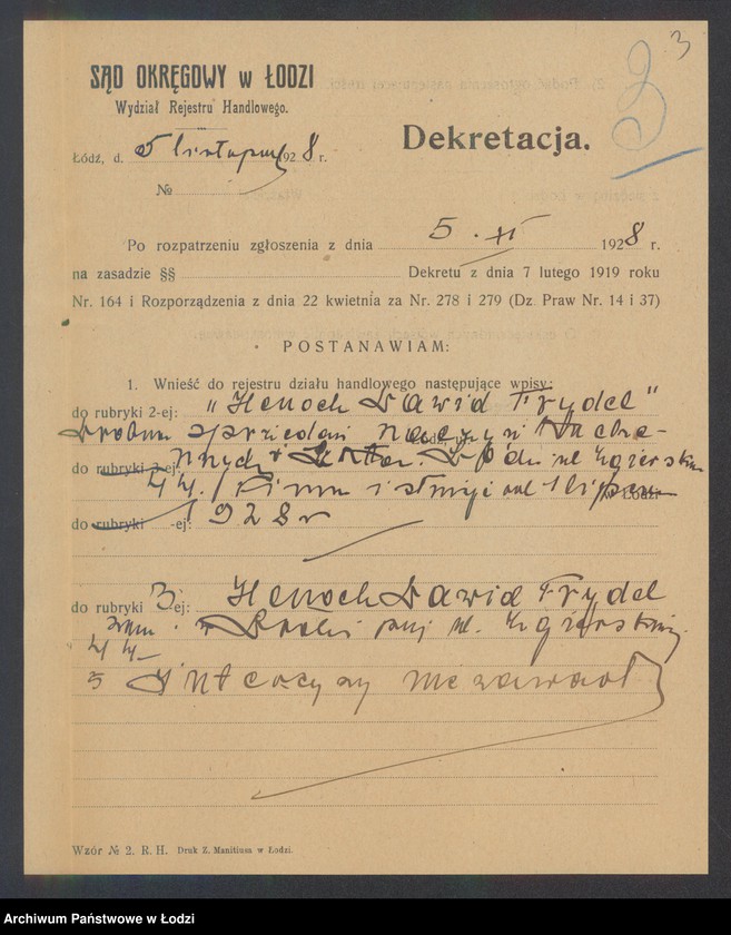 Obraz 5 z jednostki "Henoch Dawid Frydel – sprzedaż naczyń kuchennych"