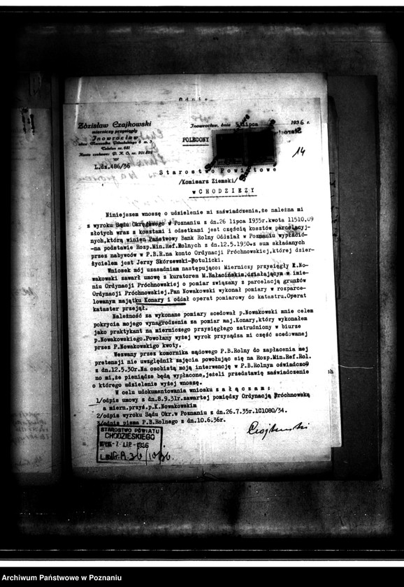 Obraz 18 z jednostki "/Parcelacja prywatna majątku Konary powiatu wągrowieckiego/"