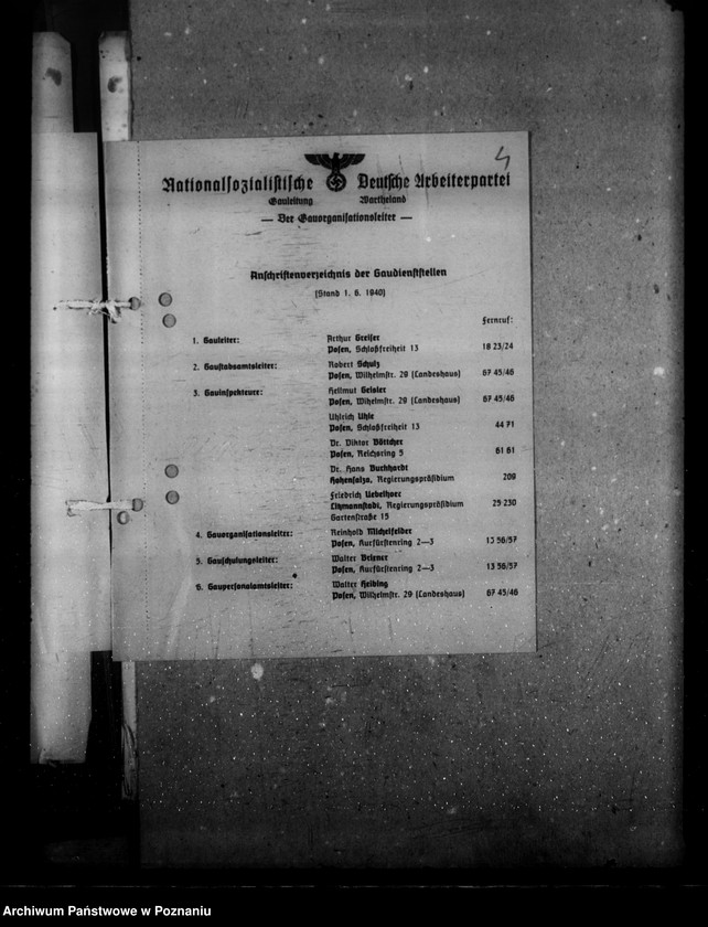 Obraz 8 z jednostki "Verzeichnis von Behördenadressen"