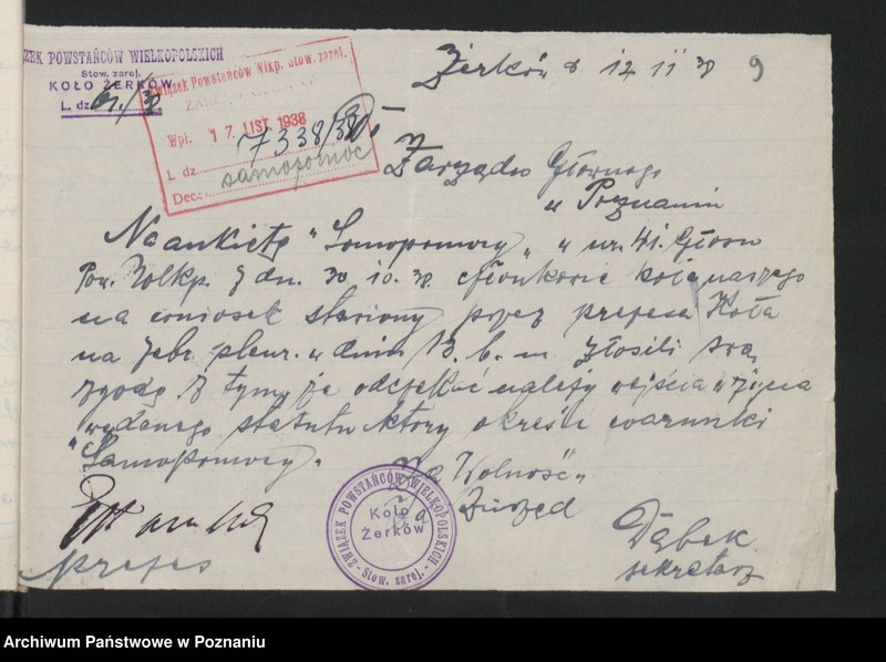 Obraz 10 z jednostki "Fundusz samopomocy Związku Powstańców Wielkopolskich."