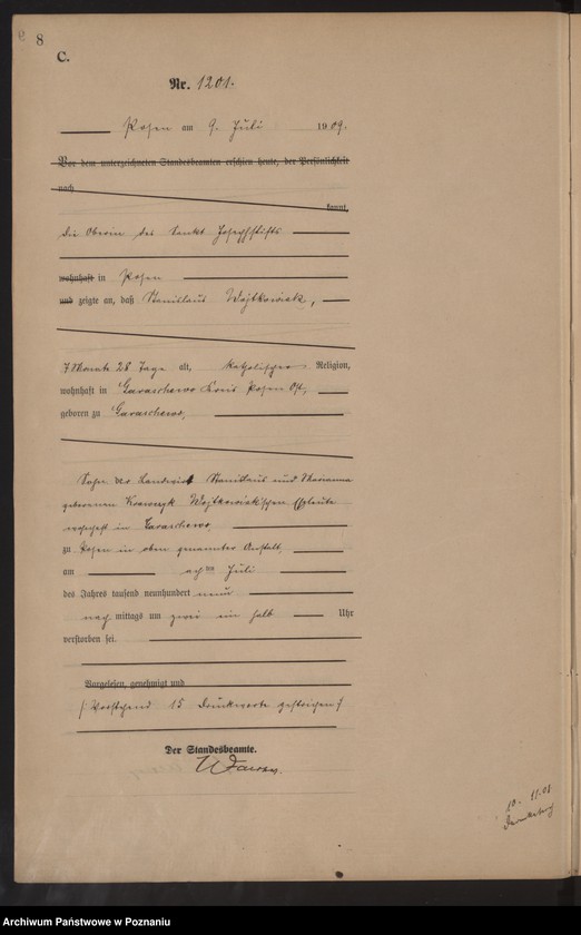 Obraz 10 z jednostki "Księga miejscowa zgonów tom III [Rejestr główny zgonów]"