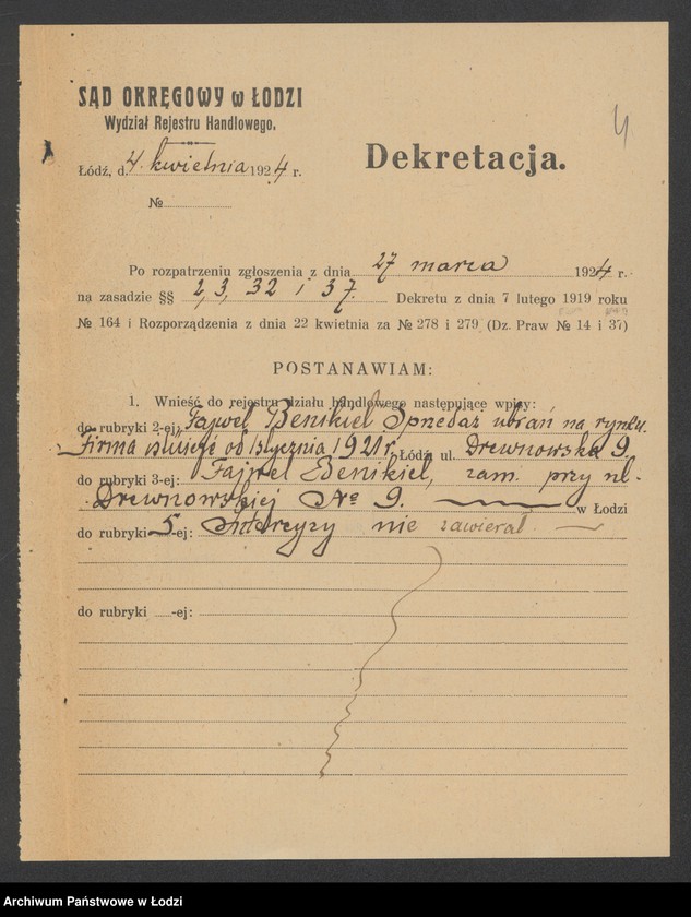 Obraz 6 z jednostki "Fajwel Benikel- handel garderobą męską"