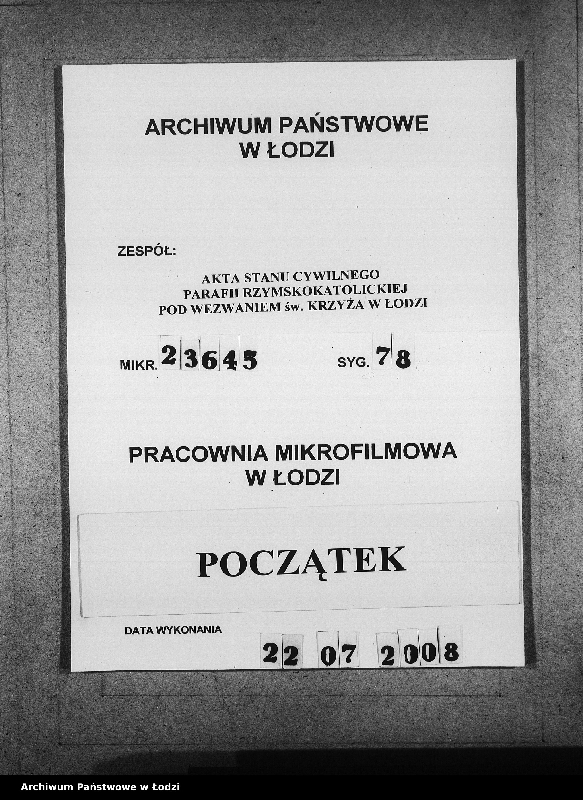 Obraz 1 z jednostki "Akta małżeństw"