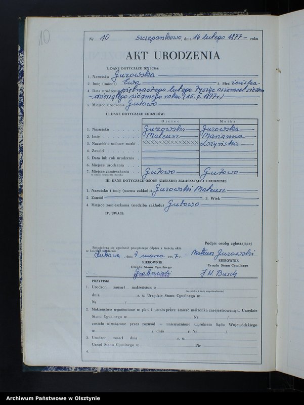 image.from.unit.number "Księga urodzeń Nr 1 - 68,1 - 80,1 - 76,1 - 79 i 1 - 77 /bez 1880,81 i 83/ /przepisana w języku polskim z oryginału niemieckiego w dniach 9.03.21.03.1957/"