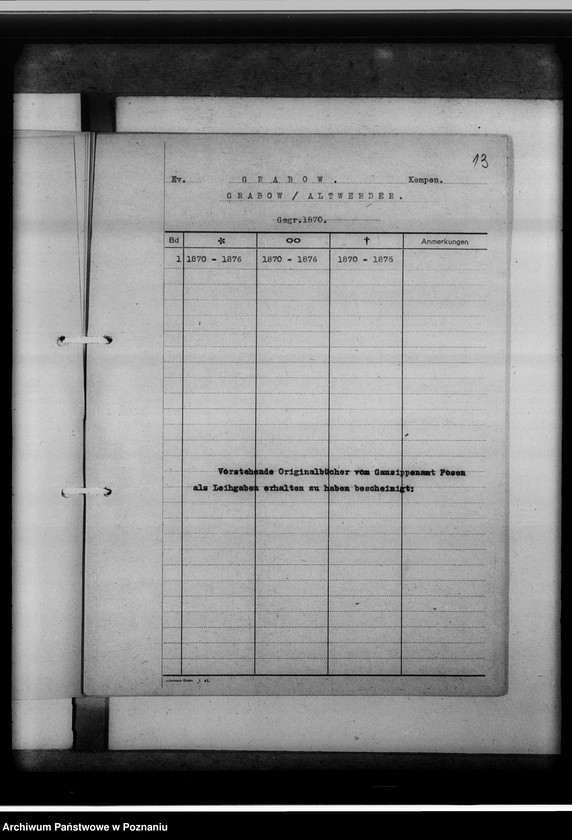 image.from.unit.number "Bücherverzeichnis, Kreissippenamt Kempen [Kępno]"