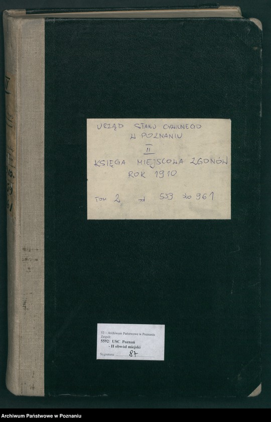 Obraz 2 z jednostki "Księga miejscowa zgonów tom II [Rejestr główny zgonów]"