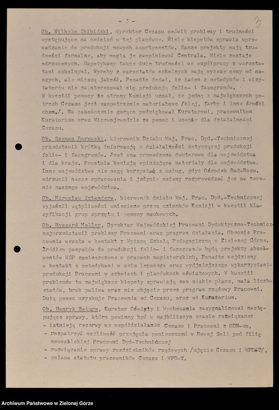 image.from.unit.number "Protokóły z posiedzeń Komisji Wychowania i Oświaty Wojewódzkiej Rady Narodowej w Zielonej Górze; Nr 1 - 2; 1 - 2"