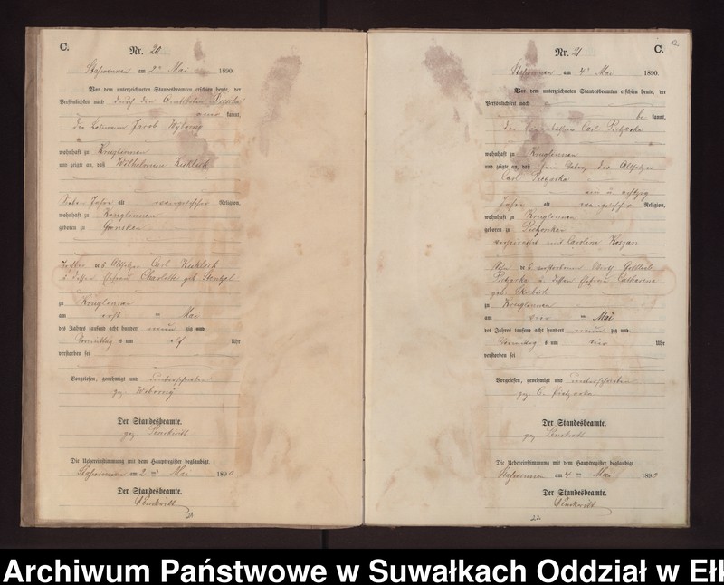 image.from.unit.number "Sterbe-Neben-Register des Preussischen Standes-Amtes Stasswinnen Kreis Loetzen"