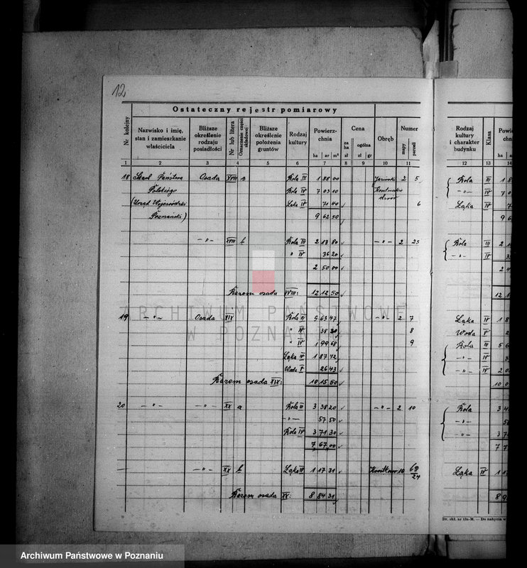 Obraz 16 z jednostki "Ostateczny rejestr pomiarowy i nowy kataster majątku Jeziorki Kosztowskie"