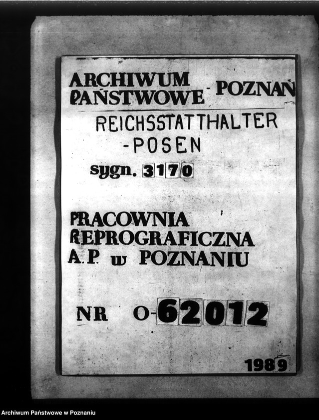 Obraz 1 z jednostki "Prace budowlane w zakładzie wychowawczym NSDAP w Rydzynie"