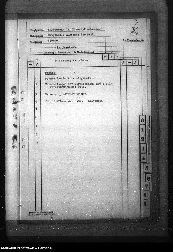 Obraz 7 z jednostki "Aktenplan der Dienststrafkammer"