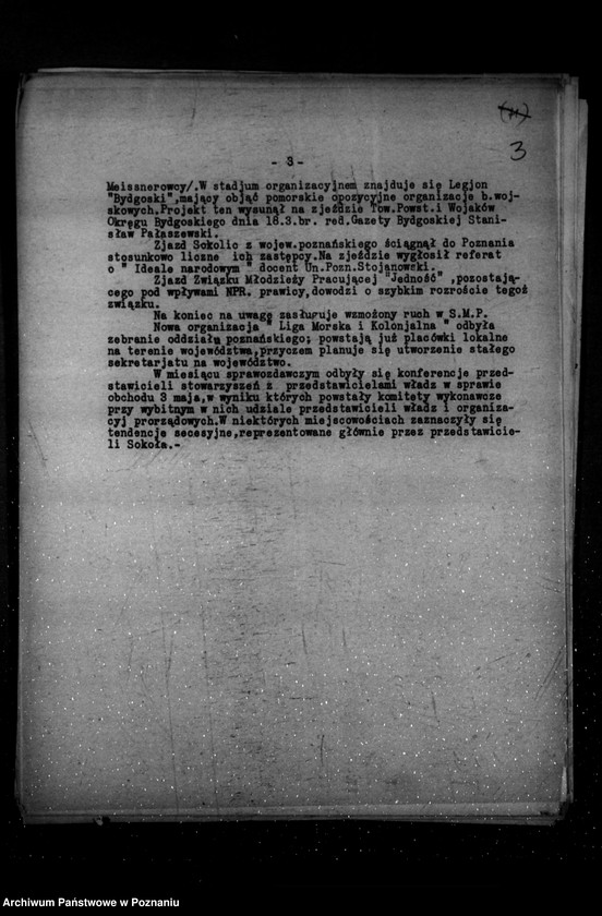 Obraz 7 z jednostki "Sprawozdania z polskiego legalnego ruchu polityczno-społecznego za miesiące kwiecień, maj, czerwiec 1932 r."