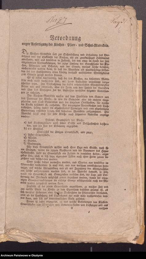 image.from.unit.number "Verordnungen verschiedenen Inhalts in kirchlichen und geistlichen Sachen [Rozporządzenia dotyczące spraw kościelnych]"