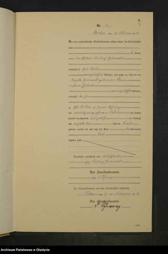 image.from.unit.number "Geburts-Neben-Register Nr 1 - 28 [Księga urodzeń wtóropis]"