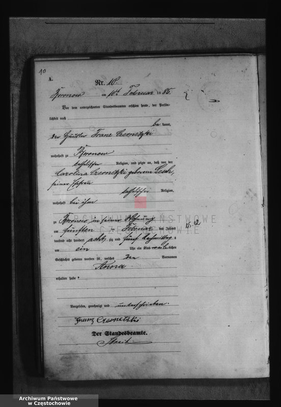 image.from.unit.number "[Pierwopis aktów urodzeń z 1885 roku]."