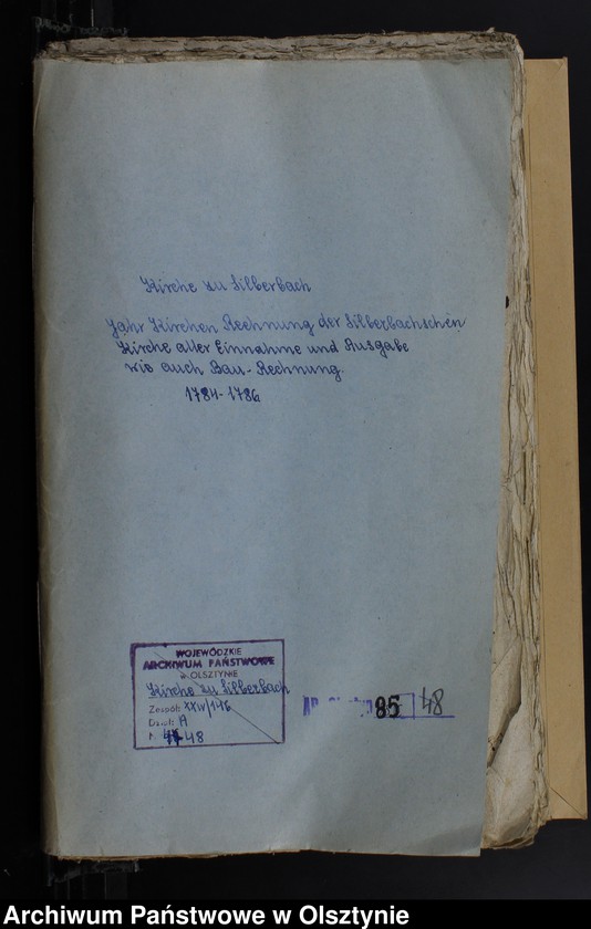 image.from.unit.number "Jahr Kirchen Rechnung der Silberbachschen Kirche aller Einnahme und Ausgabe wie auch Bau-Rechnung"