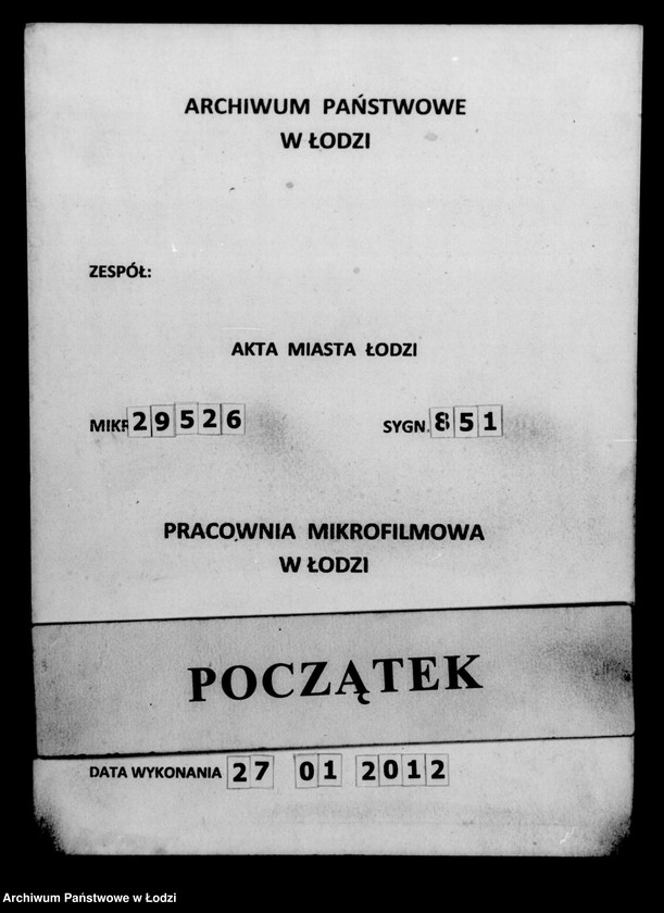 Obraz 1 z jednostki "Akta tyczące się przesiedleń"