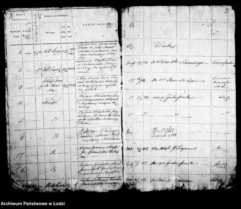 Obraz 5 z jednostki "Dziennik korespondencyjny urzędu municypalnego miasta Łodzi na rok 1842"