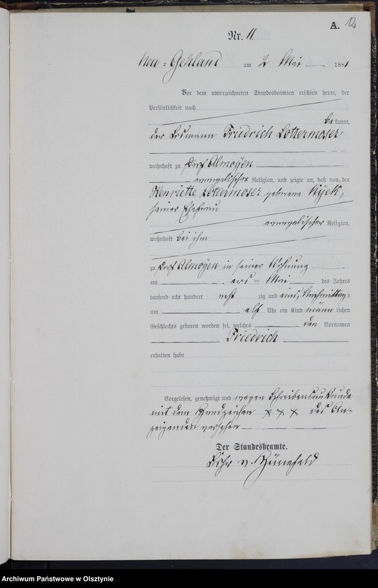 image.from.unit.number "Geburts-Haupt-Register Nr 1 - 43"