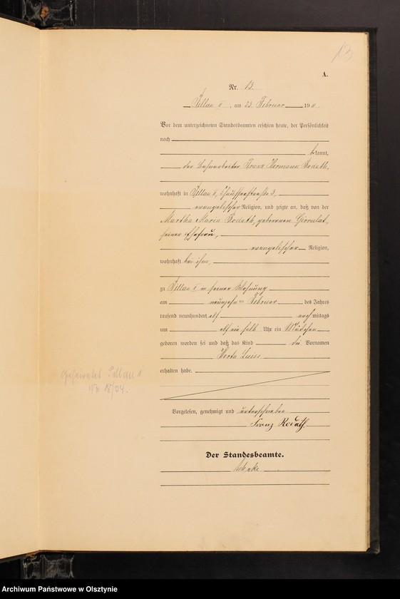 image.from.unit.number "Geburts-Haupt-Register Nr 1 - 116"