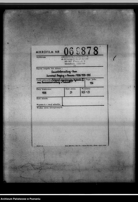 Obraz 2 z jednostki "[Schemat organizacyjny Wydziału III oraz Provinzialverwaltung w Saksonii]."