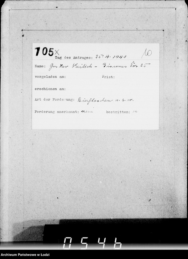 Obraz 14 z jednostki "[Ewidencja wniosków]"