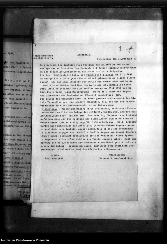 image.from.unit.number "Wilhelm Besler aus Balzweiler, Kreis Hohensalza (Inowrocław)"