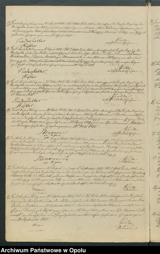 Obraz 7 z jednostki "Register über die Sterbefälle unter der Juden und deren bürgerliche Beglaubigung nach dem Gesetze vom 23-ten Juli 1847"