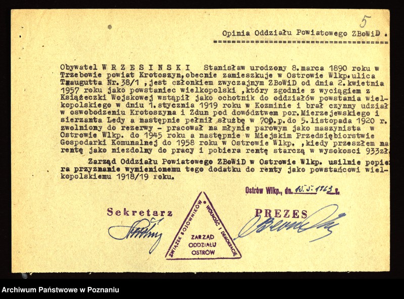 Obraz 20 z jednostki "Życiorysy powstańców wielkopolskich: W - tom Vlll /Wróblewski Wincenty - Wyzujek/."