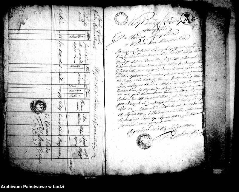 Obraz 13 z jednostki "Akta tyczące się świadectw przesiedleń"